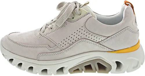 Gabor Comfort Sneaker Beige – Stilvoll und Bequem - Bequeme Sneaker in Beige mit 3 cm Keilabsatz, aus hochwertigem Nubukleder und Textil. Ideal für den täglichen Gebrauch und modische Akzente.