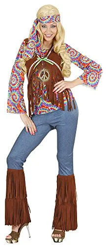 W WIDMANN MILANO Party Fashion - Kostüm Psychedelic Hippie, Flower Power, 60er Jahre Verkleidung