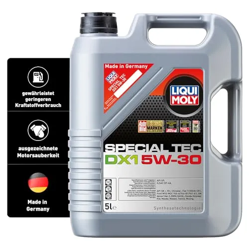LIQUI MOLY Special Tec DX1 5W-30 - 5 L Synthesetechnologie Motoröl - Hochwertiges Motoröl mit Synthesetechnologie, reduziert Kraftstoffverbrauch und bietet hervorragenden Verschleißschutz für optimale Motorleistung.