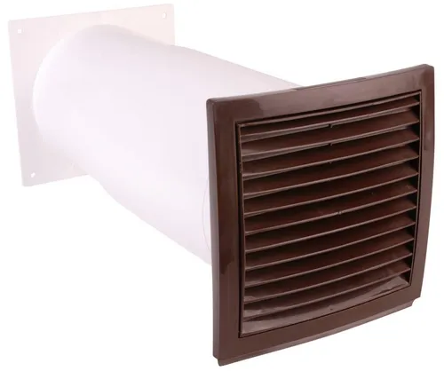 Teleskop-Mauerkasten 220-480mm mit Rückstauklappe - Dunstabzugshaube für effektive Abluft, Ø 150mm, Wandmontage, Made in Germany, ideal für Küchen mit hohen Anforderungen an die Luftqualität.