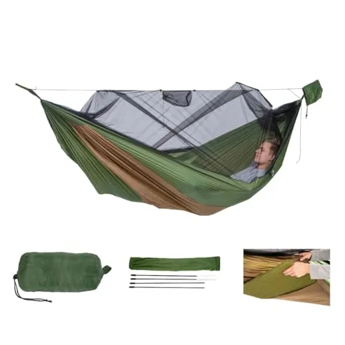 AMAZONAS Adventure Hero XXL - Ultraleicht Hängematte mit Moskitonetz - Hängematten & Hängestühle - Ultraleicht und mit integriertem Moskitonetz für optimalen Schutz vor Insekten und Kälte, ideal für Outdoor-Abenteuer.