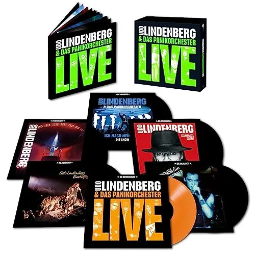 Udo Lindenberg & Das Panikorchester - Live Box Set (2023) - Schallplatten Box Set, original Pressung von 2023, vereint die besten Live-Auftritte von Udo Lindenberg für wahre Fans und Sammler.