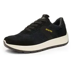 ara Damen New York Sneaker, SCHWARZ, 38 EU Weit - Damen-Sneaker mit Wechselfussbett und Gore-Tex Technologie für höchsten Tragekomfort und trockene Füße.