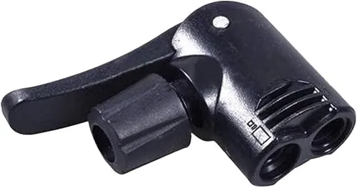 Schwarzer Pumpenadapterventil, 3-in-1-Ersatz-Luftpumpen-Adapter, Doppelkopf-Luftpumpen-Adapter, Ventil, Fahrrad-Fahrradreifen, Schlauchpumpen-Adapter, Fahrrad-Standpumpen-Zubehör