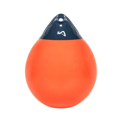 Mesle Kugelfender Globe, ø 47cm orange, Fender Boje, Bootsfender rund aufblasbar, Ankerboje, Fender Boot Schiff Yacht, Markierungsboje