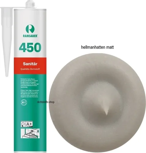 Ramsauer 450 Sanitär Silicon Fugen Dichtstoff 310ml Kartusche hellmanhatten MATT