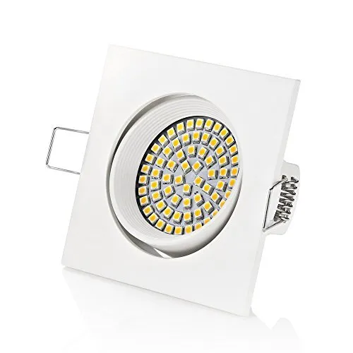 LED Einbaustrahler 230V flach, Led einbaustrahler eckig 3,5W Warmweiß deckenspot