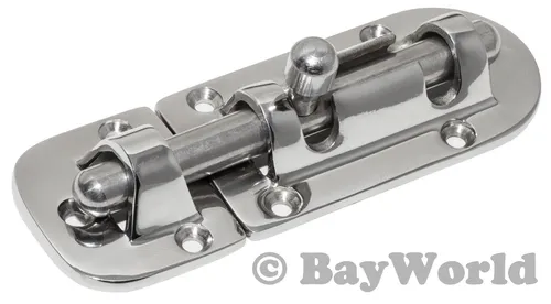 V2A Edelstahl Bolzenriegel Schubriegel 111x38mm Türriegel Grendelriegel M8333