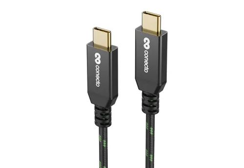 conecto conecto USB-C auf USB-C Lade-Kabel USB 2.0 Schnellladefunktion vergold USB-Kabel, (50 cm)