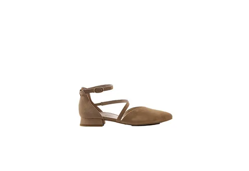 Paul Green Damen Ballerina Beige (Dakar) - Elegante Riemchenballerinas aus Leder mit bequemen Blockabsatz, ideal für stilvolle Auftritte und den ganzen Tag über Tragekomfort.