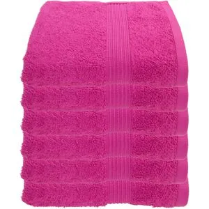 Julie-Julsen Handtuch 50 x 100 cm, 100% Baumwolle, pink, 6 Stück
