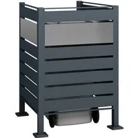 WESTMANN 1er Mülltonnenverkleidung Planum Metall 80x80x120 cm