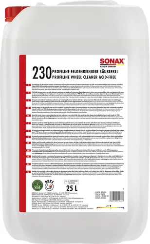 SONAX FelgenReiniger PLUS 25 L - Säurefreies Felgenreinigungsmittel - Reifen- & Räderreinigung, ideal für die Außenreinigung und -pflege von Felgen, schonend und effektiv für alle Fahrzeugmarken.