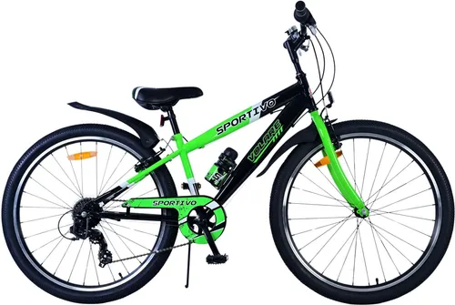 Volare Sportivo Kinderfahrrad 26 Zoll - Cooles Jungenfahrrad in Grün mit 7 Gängen - Jugend- & Kinderfahrräder: Ergonomisches Design mit höhenverstellbarem Sattel und Lenker, ideal für Kinder von 10 bis 14 Jahren, sorgt für Komfort und Sicherheit auf jeder Fahrt!