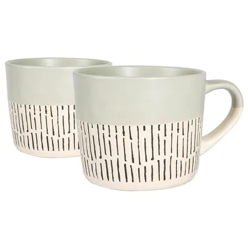 Nicola Spring Getauchte Armaturenbrettkaffeetassen - 450ml - Grau - Pack Von 2