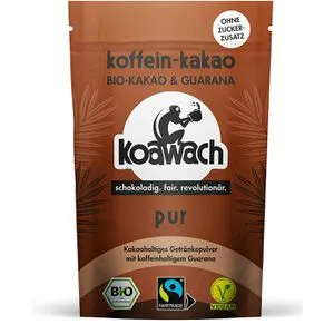 Koawach Kakao pur Pulver, BIO, 89% Kakaogehalt, mit Guarana, 100g