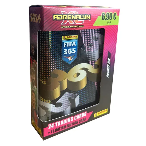 Panini FIFA 365 - 2024 Adrenalyn XL Trading Cards - 1 Mini Tin Box