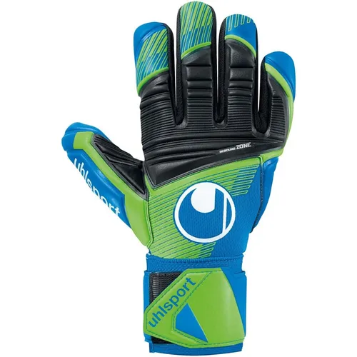 Uhlsport Torwarthandschuhe Aquasoft HN pacific blau/fluo grün/weiß Größe 9