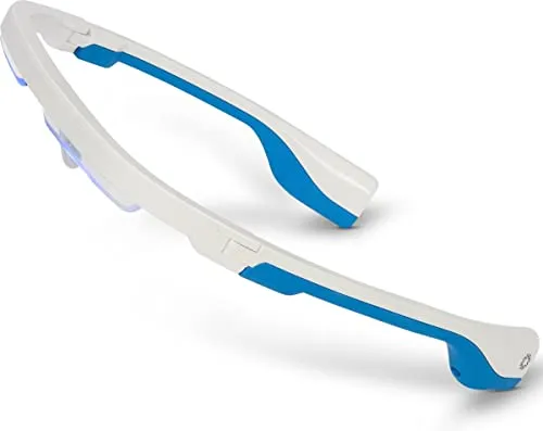 AYOlite Lichttherapiebrille - Effektive Tageslichtlampe für besseren Schlaf - Tageslichtlampen mit blau-türkisfarbenem Licht (470nm) zur Unterstützung des Biorhythmus. Ideal gegen Winterdepression und für mehr Energie ohne künstliche Substanzen.