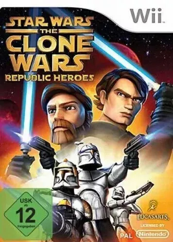 Star Wars: The Clone Wars - Republic Heroes für Nintendo Wii - Action & Abenteuer Spiel von ak tronic, neu und originalverpackt, ideal für Fans der Star Wars Saga, USK ab 12 Jahren.