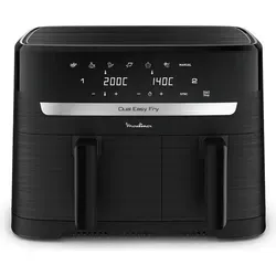 Moulinex Dual Easy Fry EZ901N, Heißluftfritteuse, 8,3 l, Doppel, Schwarz, Berührung, Eigenständig - Schwarz