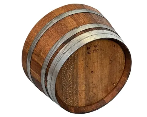 Holzfass als Pflanzkübel - Geöltes Weinfass (D70 cm) - Garten-Zubehör mit Ablaufbohrungen, ideal als dekorativer Blumenkübel oder Miniteich. Original 
