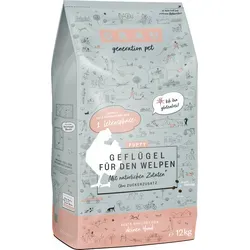 Grau Welpe Geflügel 12kg - Hundefutter für Welpen mit frischem Geflügel, ideal für das Wachstum. Enthält Vollkornreis für hochwertige Kohlenhydrate und Mannane zur Unterstützung der Darmflora.