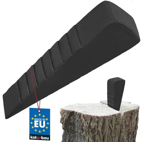 KOTARBAU® Geschmiedeter Spaltkeil aus Stahl 250 mm 4.0 kg Keil Spaltgranate Holzspalter Holzspaltkeil Fällkeil Scheitkeil Nachsetzkeil Treibkeil zum Fällen und Spalten von Holz
