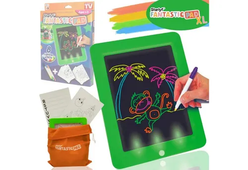 Starlyf Zaubertafel Fantastic Pad 37-tlg.  - Zaubertafeln für kreative Kinder ab 3 Jahren, inkl. 30 Vorlagen und 8 LED Effekten für unendlichen Malspaß und Lernspiele.