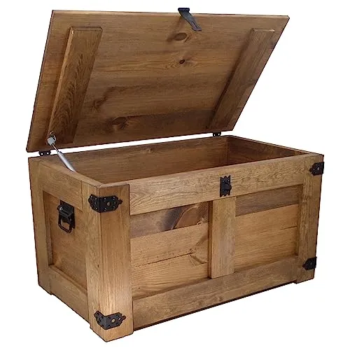 CREATIVE COOPER Holzbox – Rustikale Aufbewahrungsbox, 77x49x45 cm