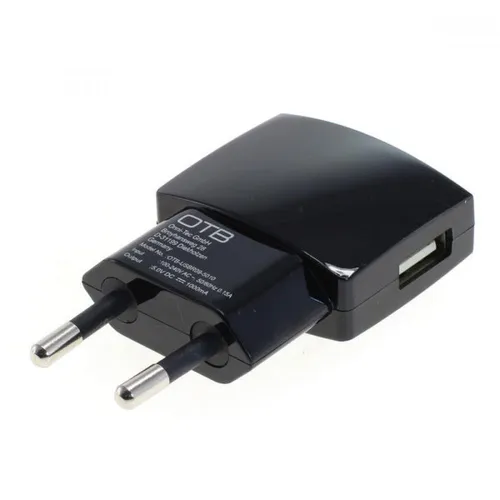 USB Netzteil / Ladeadapter 1A, flache Bauform, schwarz