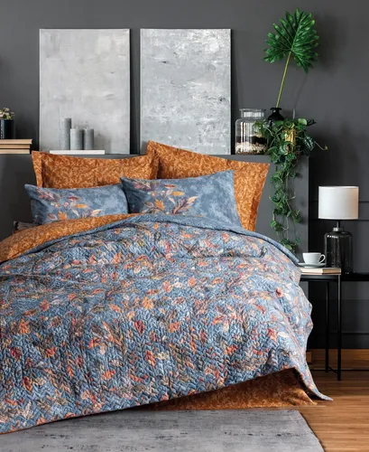 Senfgelbes Ranforce-Steppdecken-Set, 3-teilig - Hochwertiges Bettbezüge-Set in senfgelb, ideal für ein gemütliches Schlafzimmer. Das 3-teilige Set sorgt für einen stilvollen Look und bietet einen angenehmen Schlafkomfort.