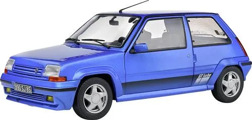 Solido Renault 5 GT Turbo MK2 1989 Blue 1:18 - Detailgetreues Modell im Maßstab 1:18 aus hochwertigem White Metal, ideal für Sammler und Liebhaber klassischer Renault-Fahrzeuge.