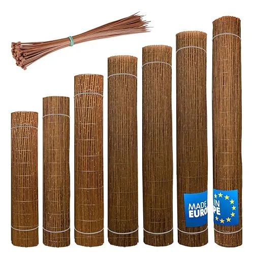 Wicker garden Weidenmatte 70 x 300cm - natürlicher Sichtschutz für Garten, Balkon und Terrasse, Sichtschutzzaun in 60 Größen, Sichtschutzmatte Gartenzaun - Windschutz & Sonnenschutz