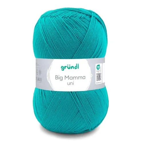 GRÜNDL WOLLE BIG MAMMA UNI 400 g SMARAGD HANDSTRICKGARN 100g/2,45€