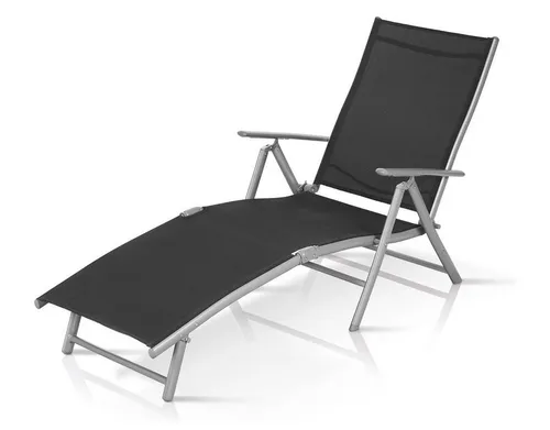 Florabest Gartenliege FLORABEST Liegestuhl Sonnenliege Alu Grau Klappbar verstellbar Gartenm