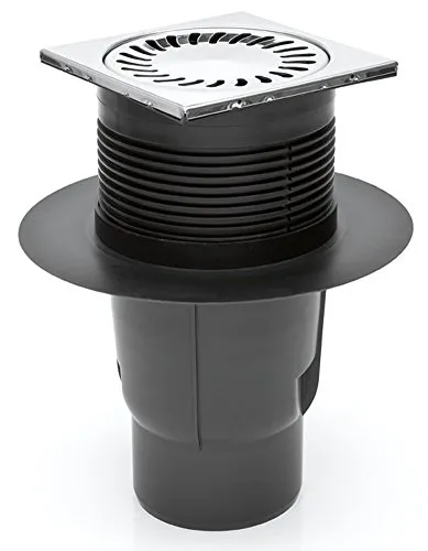 Hofablauf mit Gitterrost aus Edelstahl - Belastung bis 300 kg - NW 100-150 x 150 mm - (327-S-N)