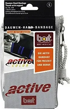 BORT ActiveColor Daumen Hand Band.S schwarz 1 St
