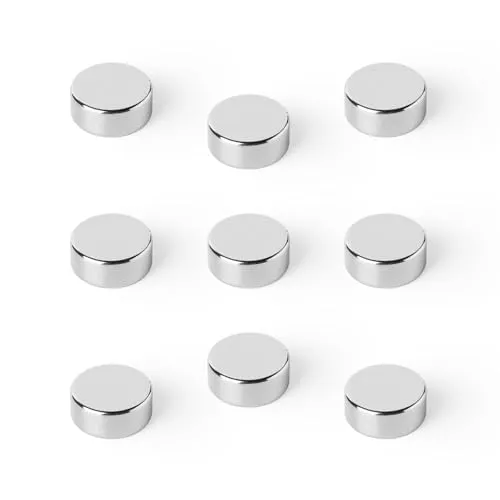 Strong Magnets Neodym Magnet - Rund 8 x 3 mm - 20 Stück - Extra stark, hält bis 1,3kg - Für Magnettafel, Kühlschrank, Whiteboard, Pinnwand, Büro