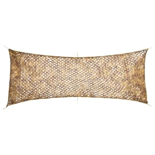 vidaXL Tarnnetz 412x144cm, Sandfarbe - Tarnungszubehör für Outdoor-Aktivitäten, leicht und wasserabweisend, ideal zum Verstecken von Fahrzeugen oder für Jagd und Camping.