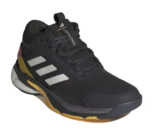 adidas CrazyFlight 5 Mid Damen Badmintonschuh - Wanderschuhe für intensiven Hallensport mit individueller Dämpfung, die Geschwindigkeit und Stabilität bietet. Hergestellt aus 20% recycelten Materialien für einen umweltfreundlichen Fußabdruck.