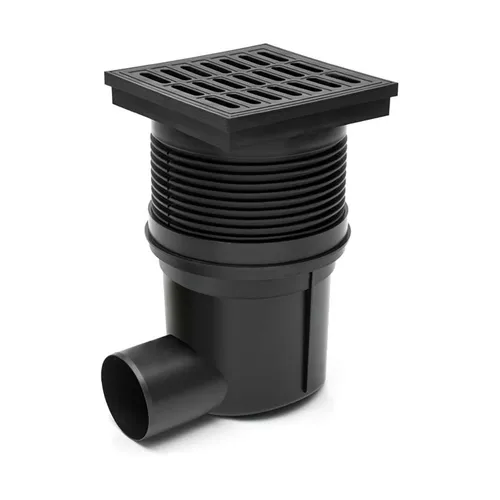 Hofablauf 150 x 150 mm Kellerablauf Balkonablauf Bodenablauf Carport frostsicher