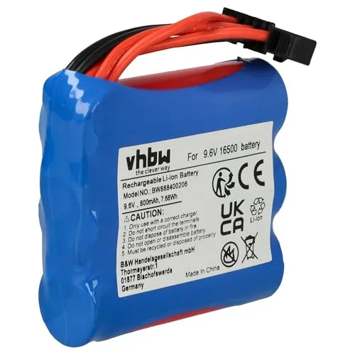 vhbw Akku kompatibel mit GPToys Foxx 9115, 9116, S911, S912, 9117, 9120 Modellbau (800mAh, 9,6V, Li-Ion, 54 x 48 x 16,5 mm)