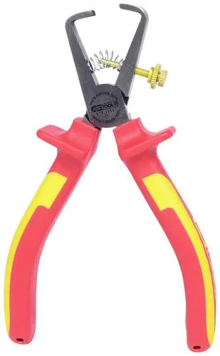 KS Tools 117.1114 Abisolierzange - Zangen für präzises Abisolieren, optimal für Drähte von 0,8 - 6,0 mm² mit ergonomischem 2-Komponentengriff und Öffnungsbegrenzung für sicheren Einsatz.