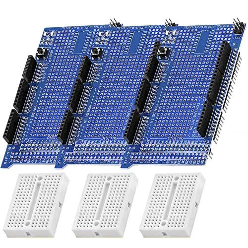 AZDelivery 3 x Prototyping Shield mit Mini Breadboard kompatibel mit Arduino und MEGA 2560 R3 inklusive E-Book!