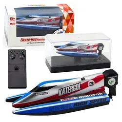 Wisam RC-Auto Ferngesteuertes Motorboot RC Blau-Silber 14cm braun