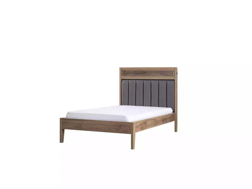 Holz-Bettrahmen für Kinder und Jugendliche - Klassisches Design in Braun - Robuster Bettrahmen aus Holzfurnier für Kinder und Jugendliche. Mit einer Höhe von 117 cm und einer Liegefläche von 100 cm x 200 cm ist er ideal für einen gemütlichen Schlafplatz.
