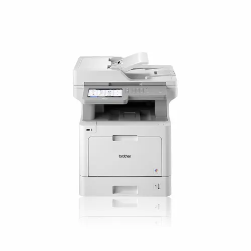 Brother MFC-L9570CDW - 4-in-1 Laserdrucker mit NFC und WLAN - Drucker mit flexiblem Papiermanagement für bis zu 2.380 Blatt, leiser Betrieb im Eco-Modus und hochauflösendem 17,6 cm Touchscreen für einfache Bedienung.