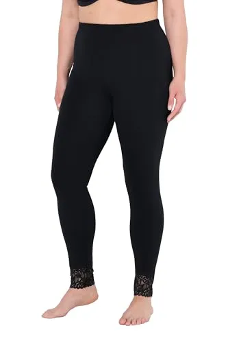 Ulla Popken Damen große Größen Übergrößen Plus Size Leggings, Laceband