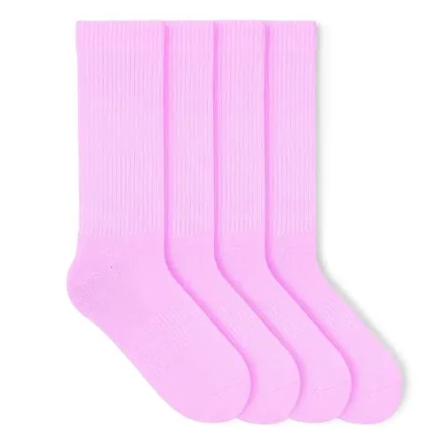 von Jungfeld Tennissocken Herren & Damen im Retro Look - Atmungsaktive Sportsocken aus Bio-Baumwolle, langlebig, rutschfest - Gr. 36-46 (DE/NL/SE/PL, Numerisch, 41, 46, Regular, Regular, Blush Pink)